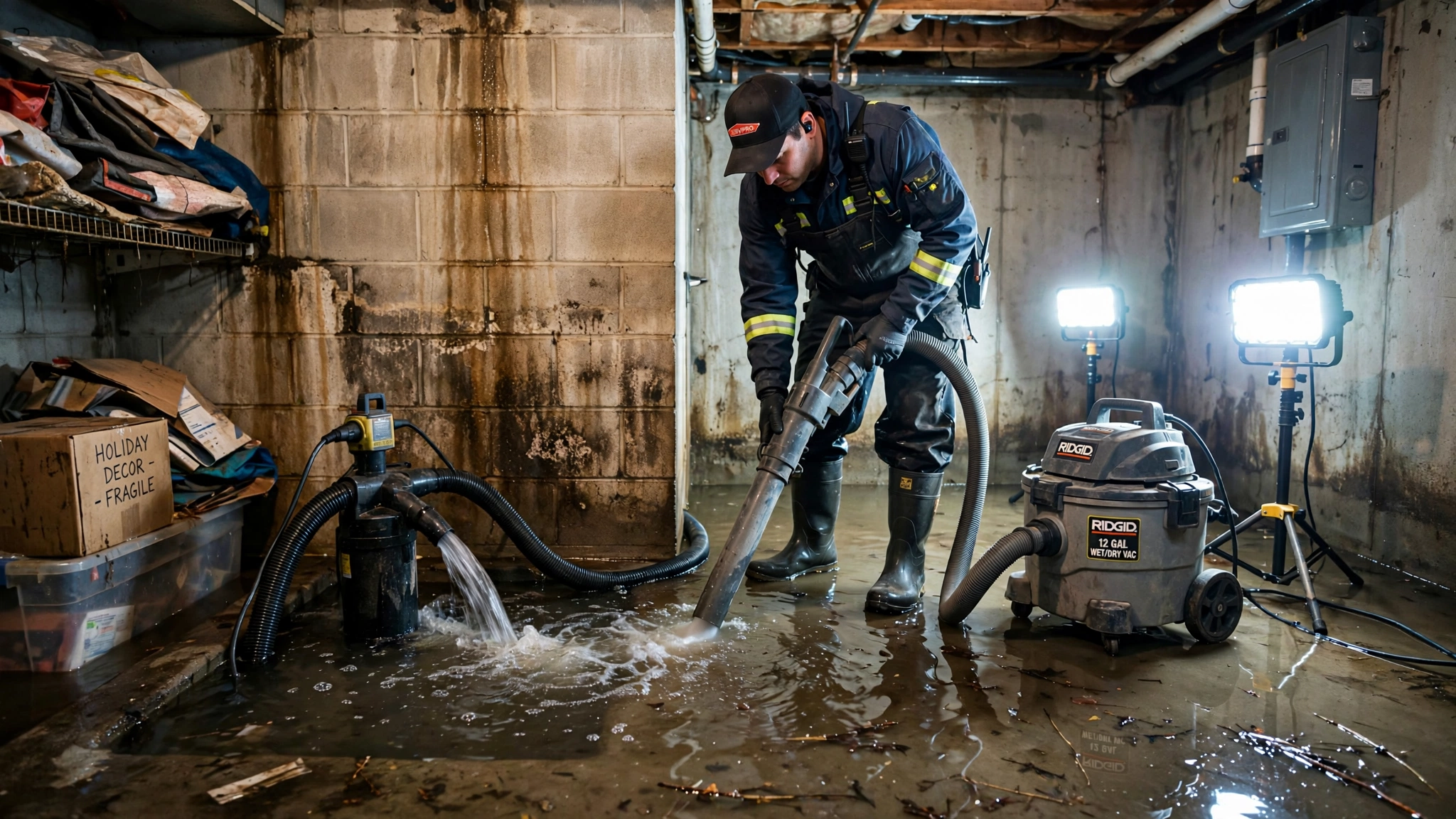 Basement Flood Cleanup in Texas — emergency water damage restoration Texas
