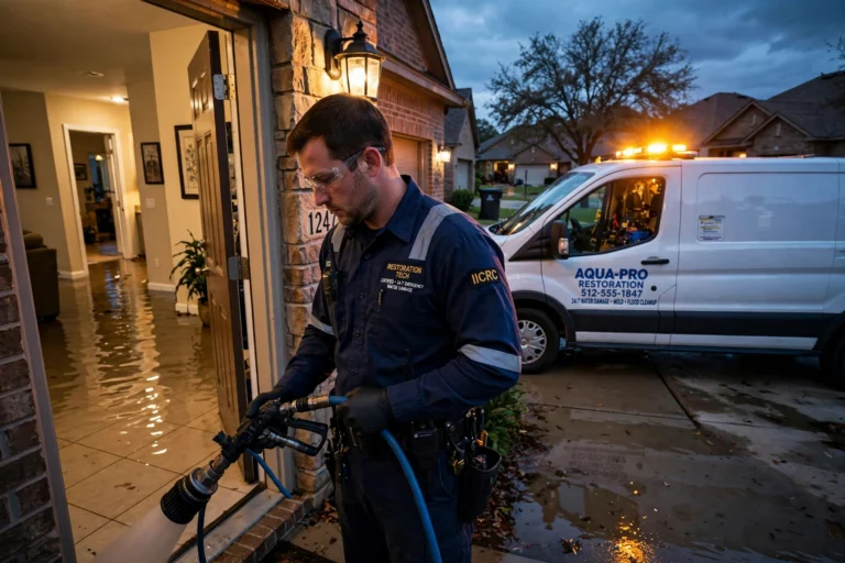 Emergency water damage restoration in Texas