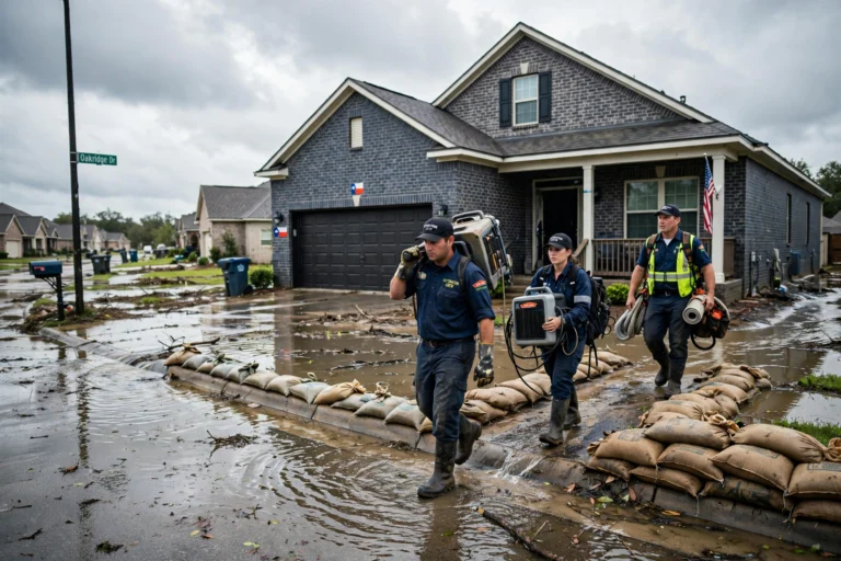 Flood damage restoration in Texas