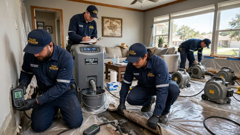 Water damage restoration in Texas